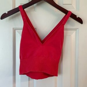 Free People Movement cross back sports bra size xs/s, red